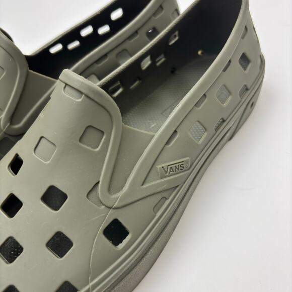 Vans Army Green Rubber Slip-on TRX Trek Water Crocs Shoes Men's 9/Women's 10.5 - Picture 3 of 8